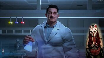 Gamer girl in see-through bra plays naughty hentai game 🕹️