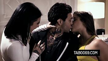 Joanna angel and abella danger share step brother's cock