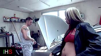 Beautiful brunette gets her ass fucked and face painted with cum