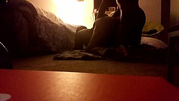 Big ass brown bitch sucks cock then gets doggystyle fucked at home?