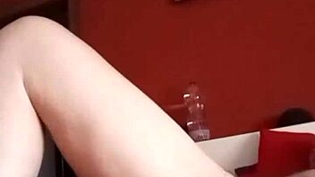 Gay amateur takes big dildo deep in anal cave