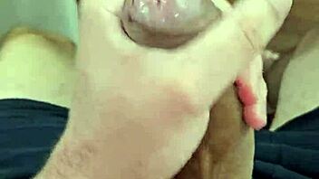 is this young guy doing a solo jerk off in his room?