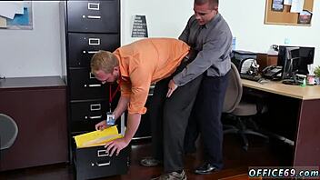 Young and old engage in gay wrestling on first work day