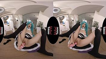 Eva Elfie Uses Dildo And Toys For Shaved Pussy Masturbation In Cosplay POV Orgasm Session