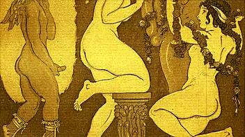 vintage erotic drawings from retro anime hentai collection.