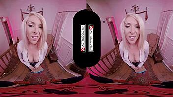 spider gwen from vrcosplayx rides and sucks in vr, her big tits and pussy blowing your mind