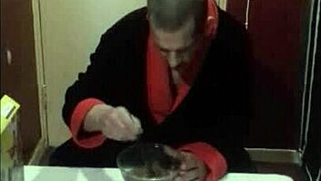 A bisexual man enjoys a steamy breakfast with a side of self-pleasure