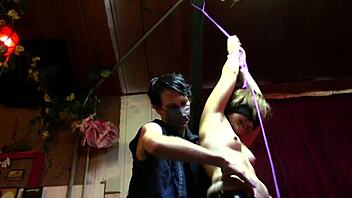 tied nyx gets nipples tickled!