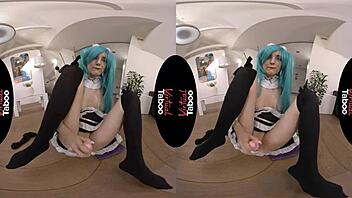 Eva Elfie Uses Dildo And Toys For Shaved Pussy Masturbation In Cosplay POV Orgasm Session