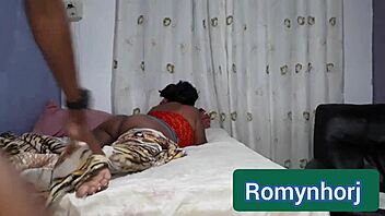 Fat girl plays game, friend pulls shorts aside and fucks her hard until he cums