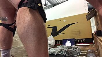 fat ass guy gets fucked by machine one more time