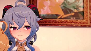 3D animated hentai with Bell Ganyu from Genshin Impact