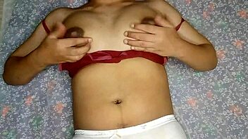 Step sister fingering her big nipples