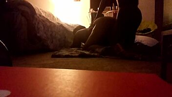 Big ass brown bitch sucks cock then gets doggystyle fucked at home?