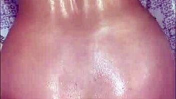 Wife handles husband's huge cock for quick homemade fun