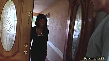 Ebony Milf Kumalott Fucks Cute Male Babysitter
