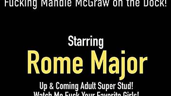 Feeling crazy over Mandi McGraw sucking that big black cock in wild action