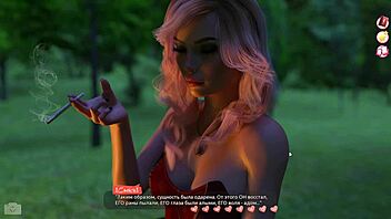 blonde whore big tits fucking in 3d cartoon game.