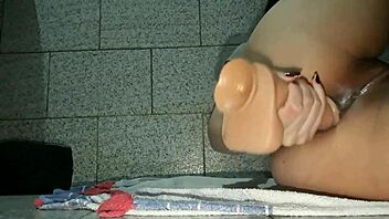 Amazing brunette in stockings passionately handles anal, handjob, creampie, blowjob, and fucking.