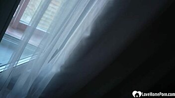 intense homemade video on the bed