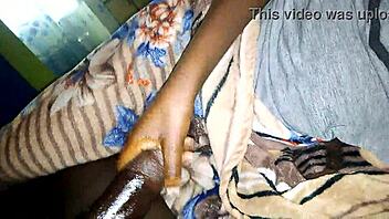 hot ebony handjob makes him cum hard 😍💥