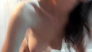 Oiled brunette babe with small tits gets fucked in homemade reality fetish scene 😏💋