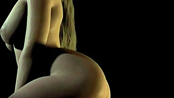 A beautiful girl with black hair enjoys riding a sex toy in the dark