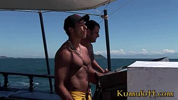 kumalott hardcore dp on big tits brunette on boat 😈