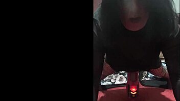 Bisexual crossdresser's self-pleasure journey with a masturbation machine