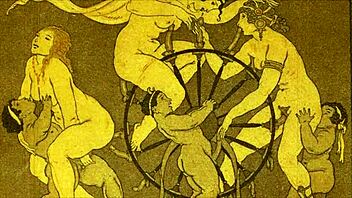 vintage erotic drawings from retro anime hentai collection.