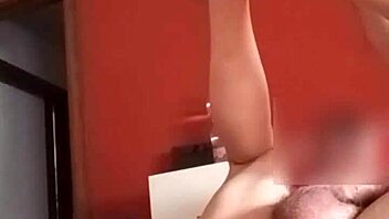 Gay amateur takes big dildo deep in anal cave