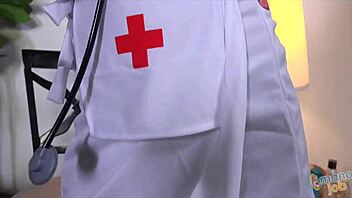 I'm busty nurse marley brinx, givin a handjob in the hospital with my big tits