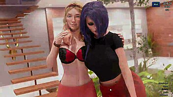Beautiful anime game with big-boobed blonde and big-dicked hero