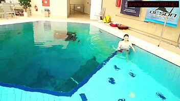 Hairy Ginger Polish Teen 18+ Dives NAKED in Pool for Underwater Fun