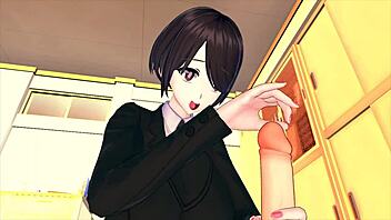 female boss training employee in 3d hentai sex scene