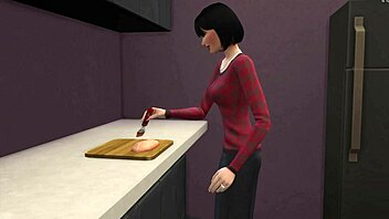 japanese stepmom catches stepson masturbating then fucks him