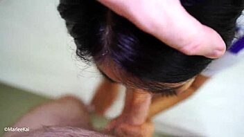 big facial for my asian hostess gf