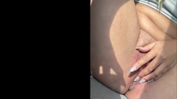 roadside fingering leads to wet pussy eating orgasm