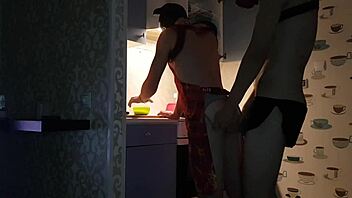 Asmodey and Jasper are cooking dinner and also providing some hot anal action