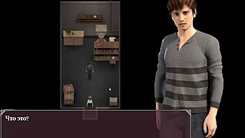 A cartoon video game with anime-style characters and big cock monsters