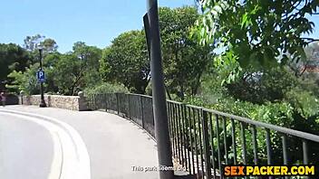 Naughty Blonde Babe Glad To Ride A Big Cock In Outdoor Public Park