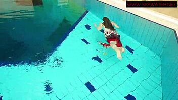 Hairy Ginger Polish Teen 18+ Dives NAKED in Pool for Underwater Fun