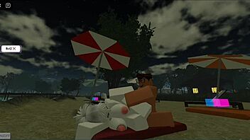 Beautiful MILF dominates in Roblox game sex adventure