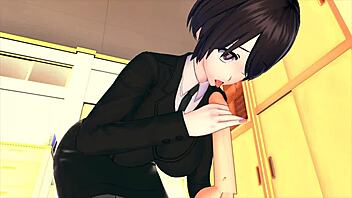 female boss training employee in 3d hentai sex scene