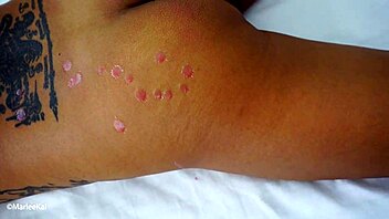 Hot Wax On Tied Brunette Girlfriend