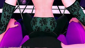 3D game of horny housewife giving a sloppy blowjob