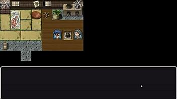 tanned girl natsuki in hentai game ep 6, where a weird guy asks for a striptease