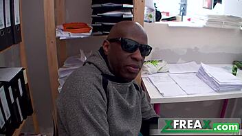 russian nataly takes hard anal from mike in office