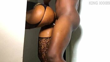big ass ebony ex girlfriend visits for christmas presents