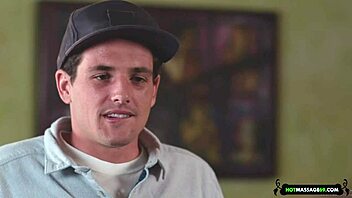 Masseuse with natural tits gives oiled massage leading to blowjob and sex